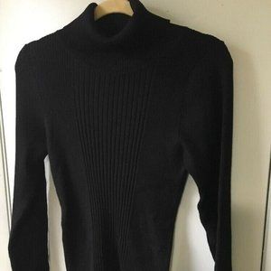 DOTS Black Turtleneck Long Sleeve Sweater Classic